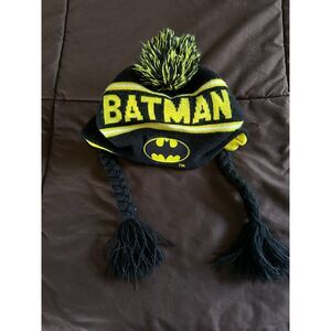 Batman Winter Cap Beanie with Braids for Youth DC Comics Youth one size
